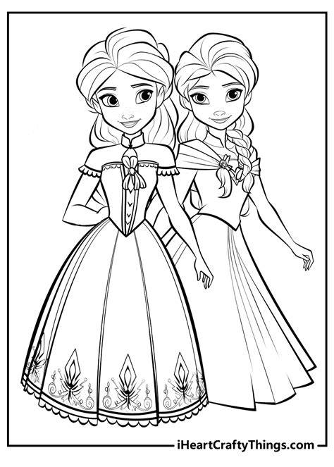 Elsa And Anna Coloring Pages