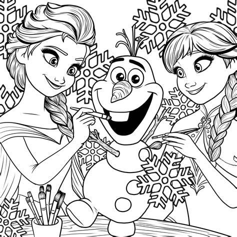 Elsa And Anna Coloring Sheet