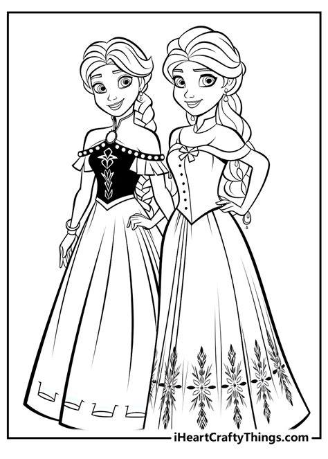 Elsa And Anna Coloring