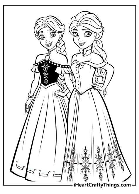 Elsa Anna Coloring Pages