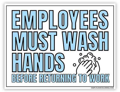 Employees Wash Hands Sign Printable