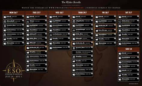 Eso Event Calendar
