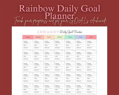 Every Day Goal Calendar