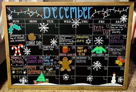 calendar for christmas