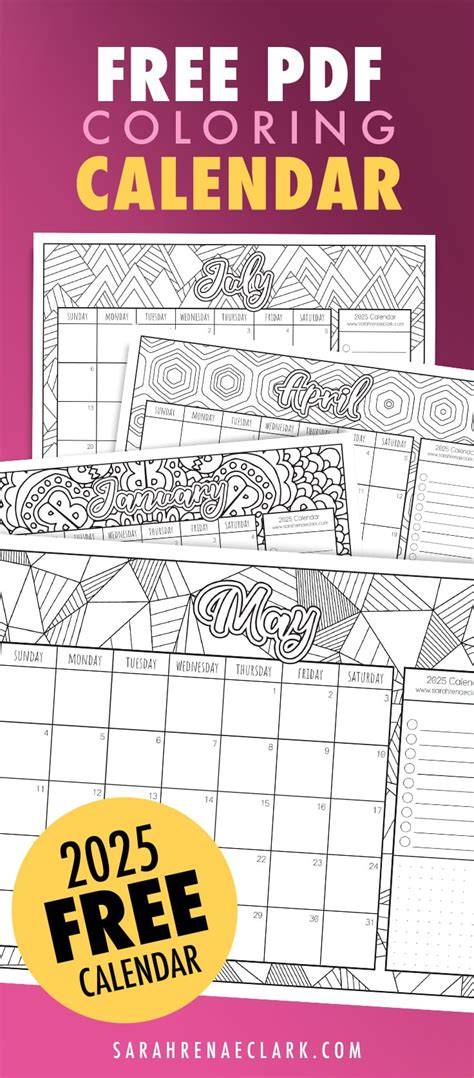 calendar pages to print 2025