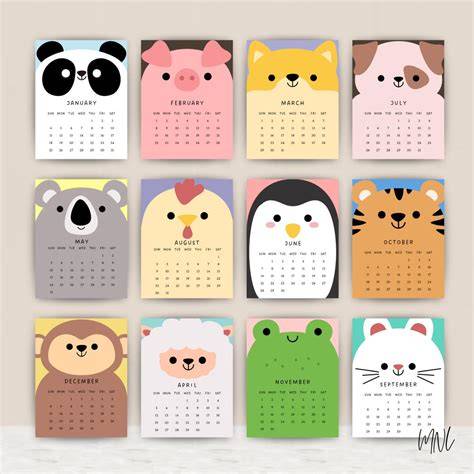 children s printable calendar