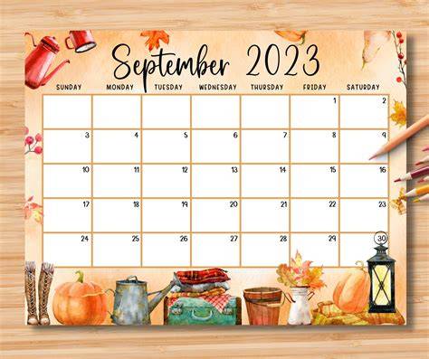 Fall Calendar Ideas