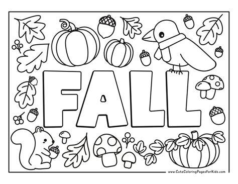 Fall Coloring Printable Pages