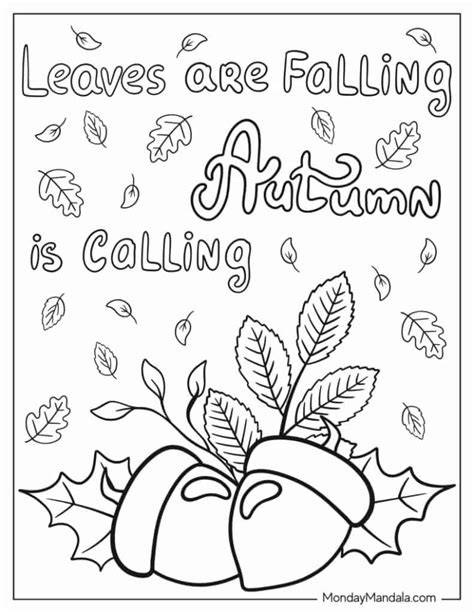 Fall Coloring Worksheets