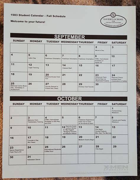Falls Lake Academy Calendar
