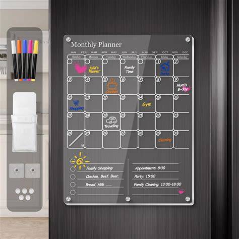 Family Calendar For Fridge