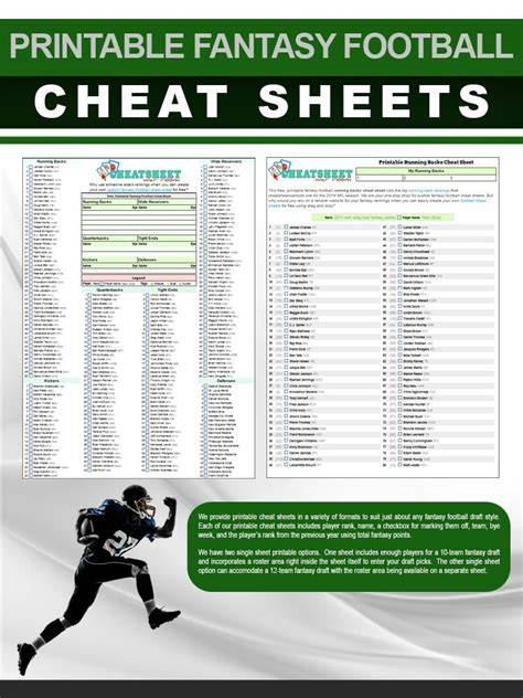 Fantasy Football Playoff Rankings Printable