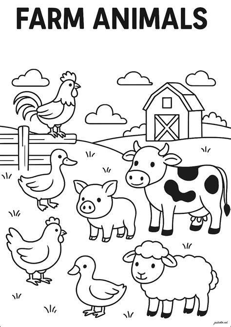 Farm Animals Colouring Pages Printable