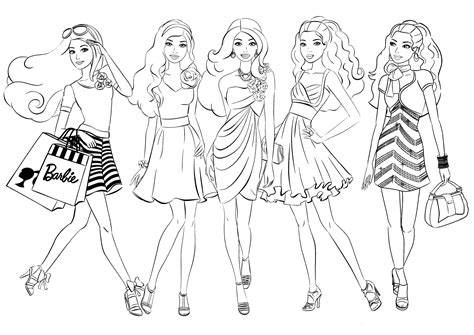 Fashion Barbie Coloring Pages Printable