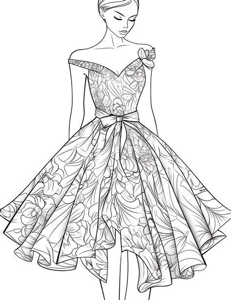 Fashion Dress Coloring Pages