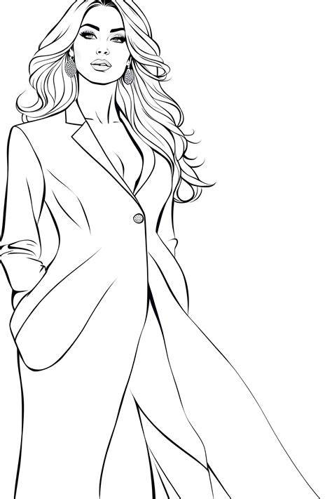 Fashion Model Coloring Pages