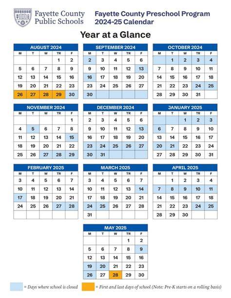 Fayette Public Schools Calendar