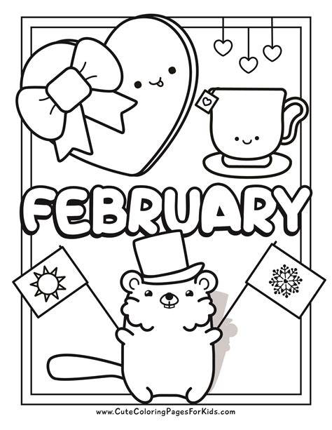 February Coloring Sheets