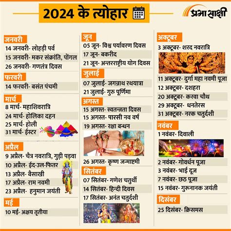 Festival Calendar 2024
