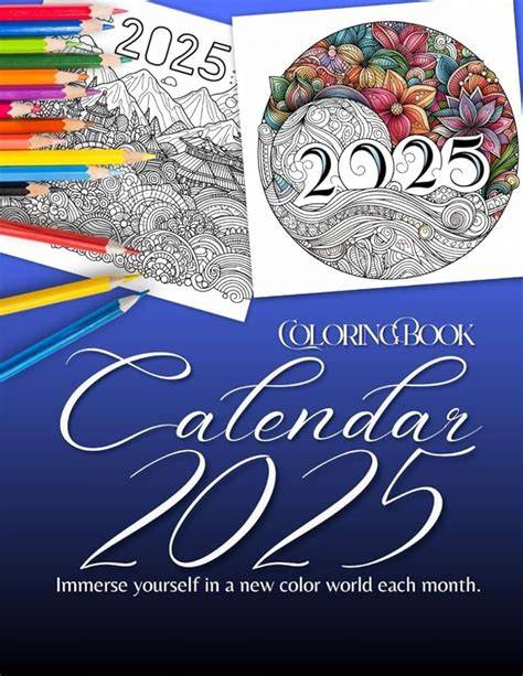 2025 coloring calendar