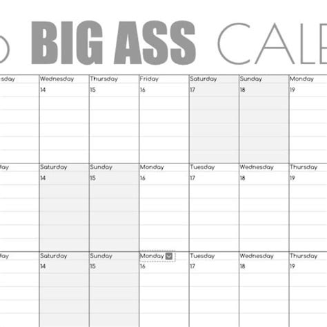 big ass calendar