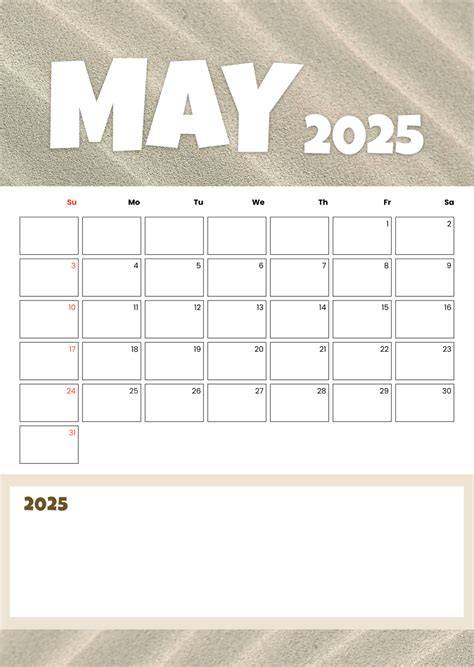 may 2025 calendar
