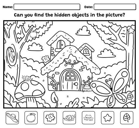 Find The Hidden Objects Printable Pdf Free Download