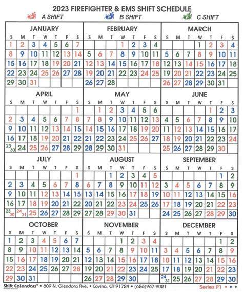 Firefighter Abc Shift Calendar