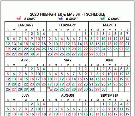 Firefighter Calendar Shift 2024