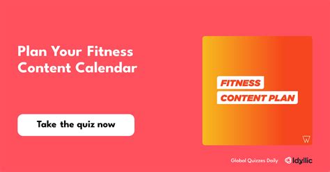 Fitness Content Calendar