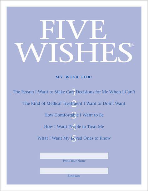 Five Wishes Free Printable Form