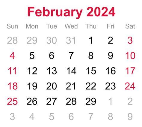 february 2024 calendar
