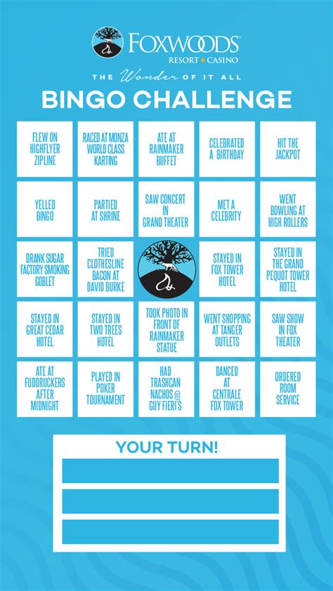 foxwoods bingo calendar