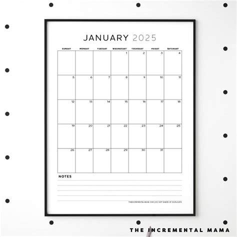 free printable 2025 calendar printable
