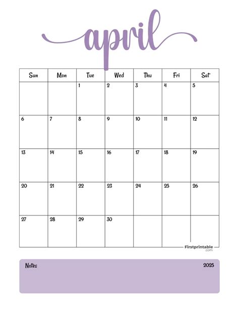 free printable april 2025 calendar