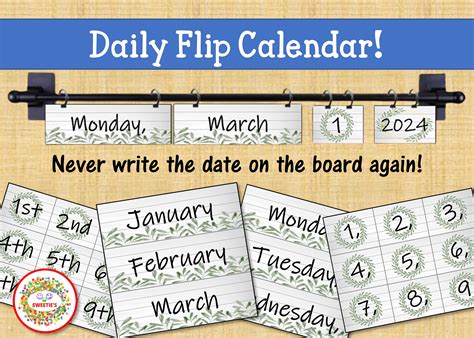 Flip Calendar For Classroom