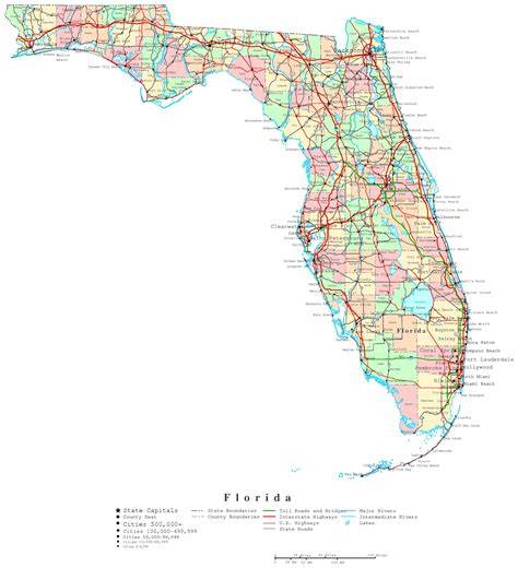 Florida State Map Printable