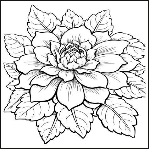Flower Coloring Pages For Adults