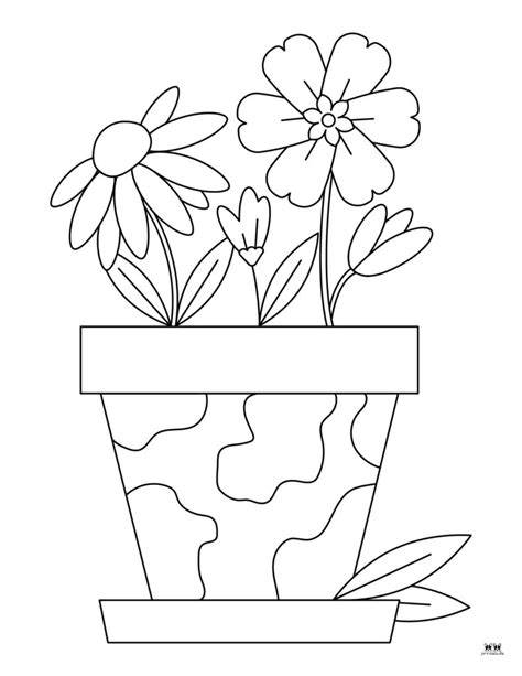 Flower Pot Pictures To Color