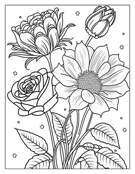 Flowers Coloring Sheets