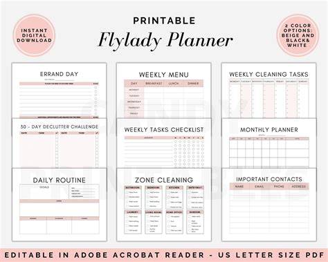 Flylady Calendar Printable