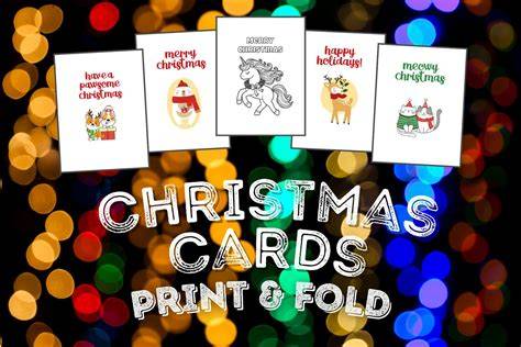 Foldable Christmas Cards Printable