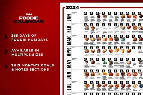 Foodie Calendar 2024
