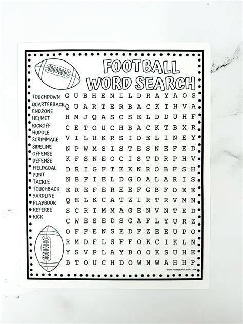 Football Word Search Printable