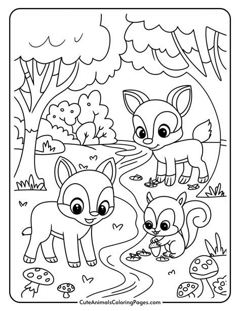 Forest Animals Coloring Sheets