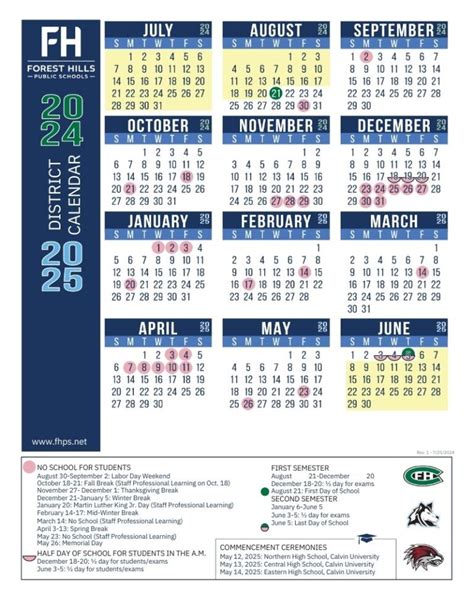 forest hills calendar