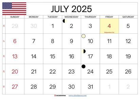 july 2025 calendar