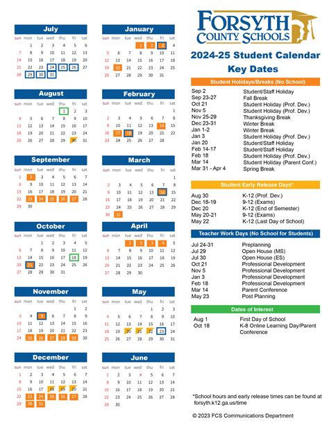 Forsyth County Schools Calendar 24 25