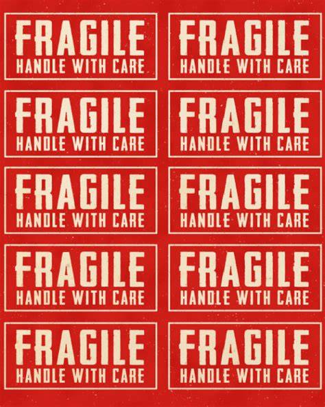 Fragile Printable Label