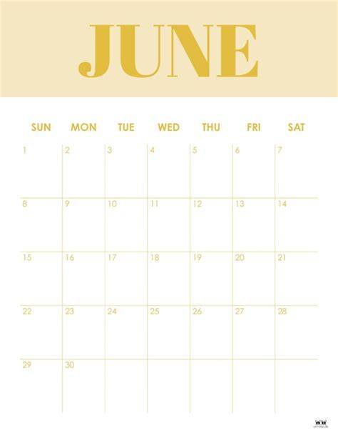 color 2025 june calendar planner printable